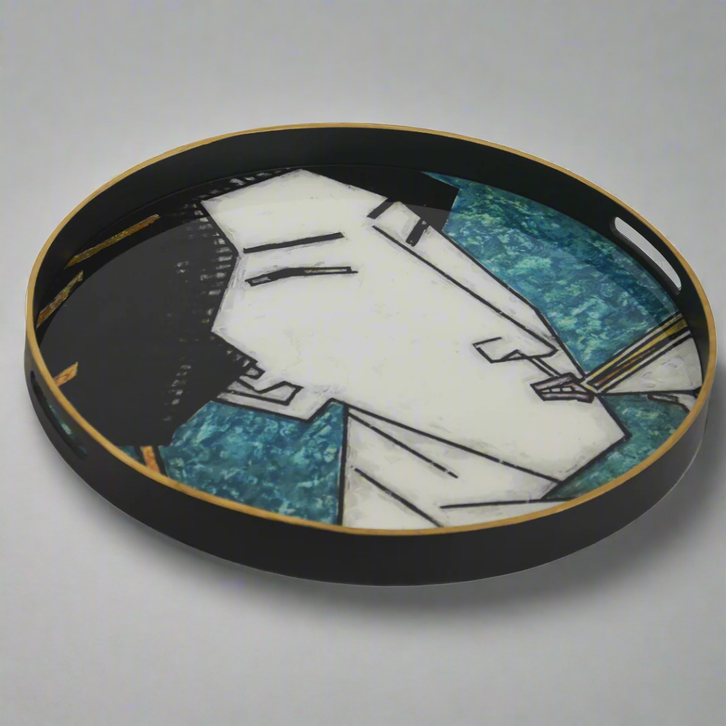 Glass Tray Geisha Girl Teal - 60cm
Elevate your living space with the breathtaking Glass Tray Geisha Girl Teal, a stunning piece of decor that combines elegance and sophistication.
Design Features:
Size: 60cm x 5cm
Vibrant teal background with intricate green and gold accents
Beautiful geisha girl design adds a touch of Japanese-inspired elegance
Perfect for adding a unique touch to bedrooms, living rooms, balconies, and more
Interior Style:
Complements traditional, Japanese-inspired, bohemian, 