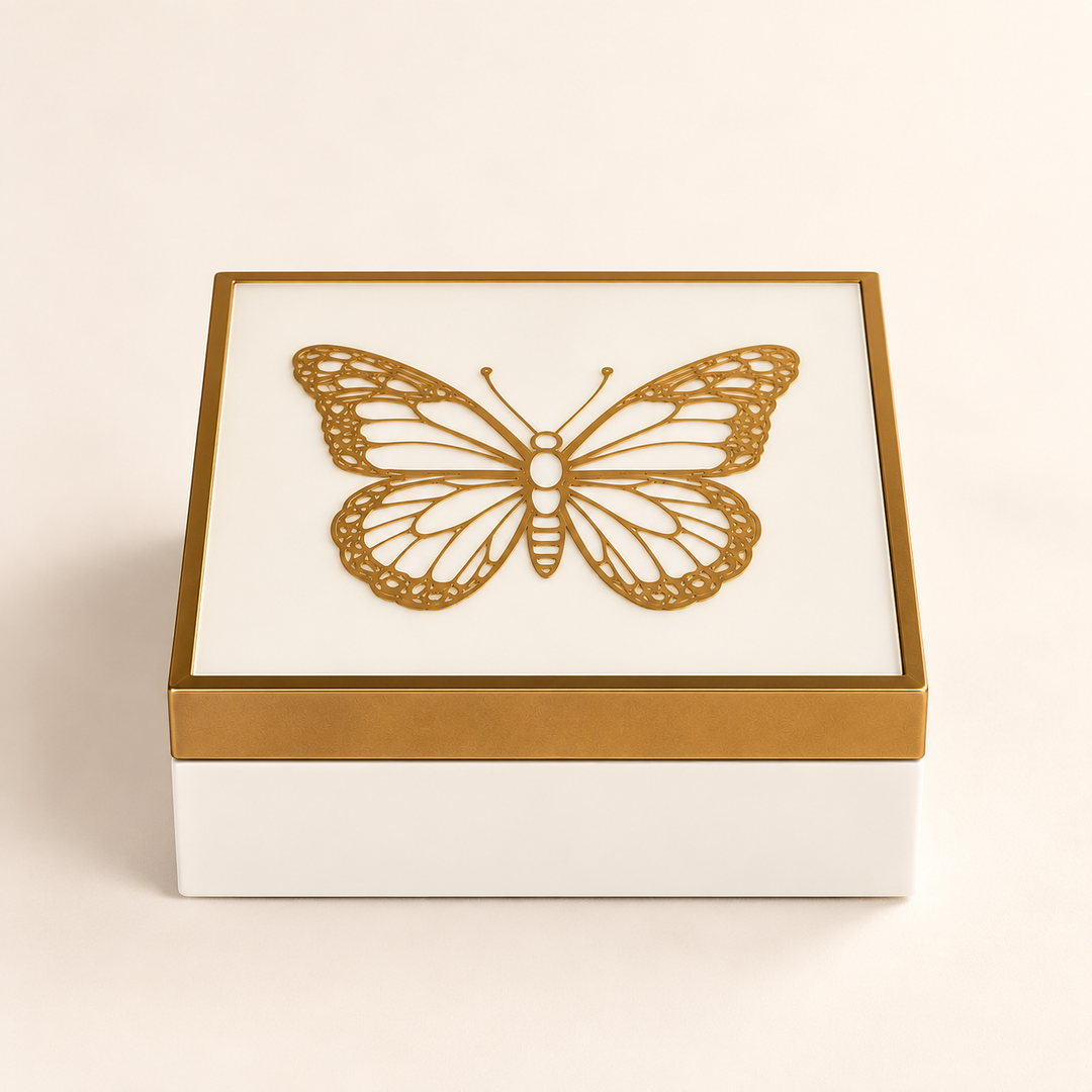 Gold Butterfly Box