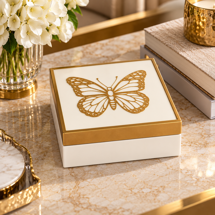 Gold Butterfly Box