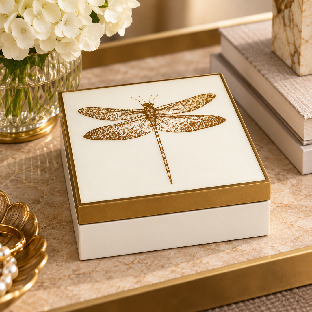 Gold Dragonfly Box