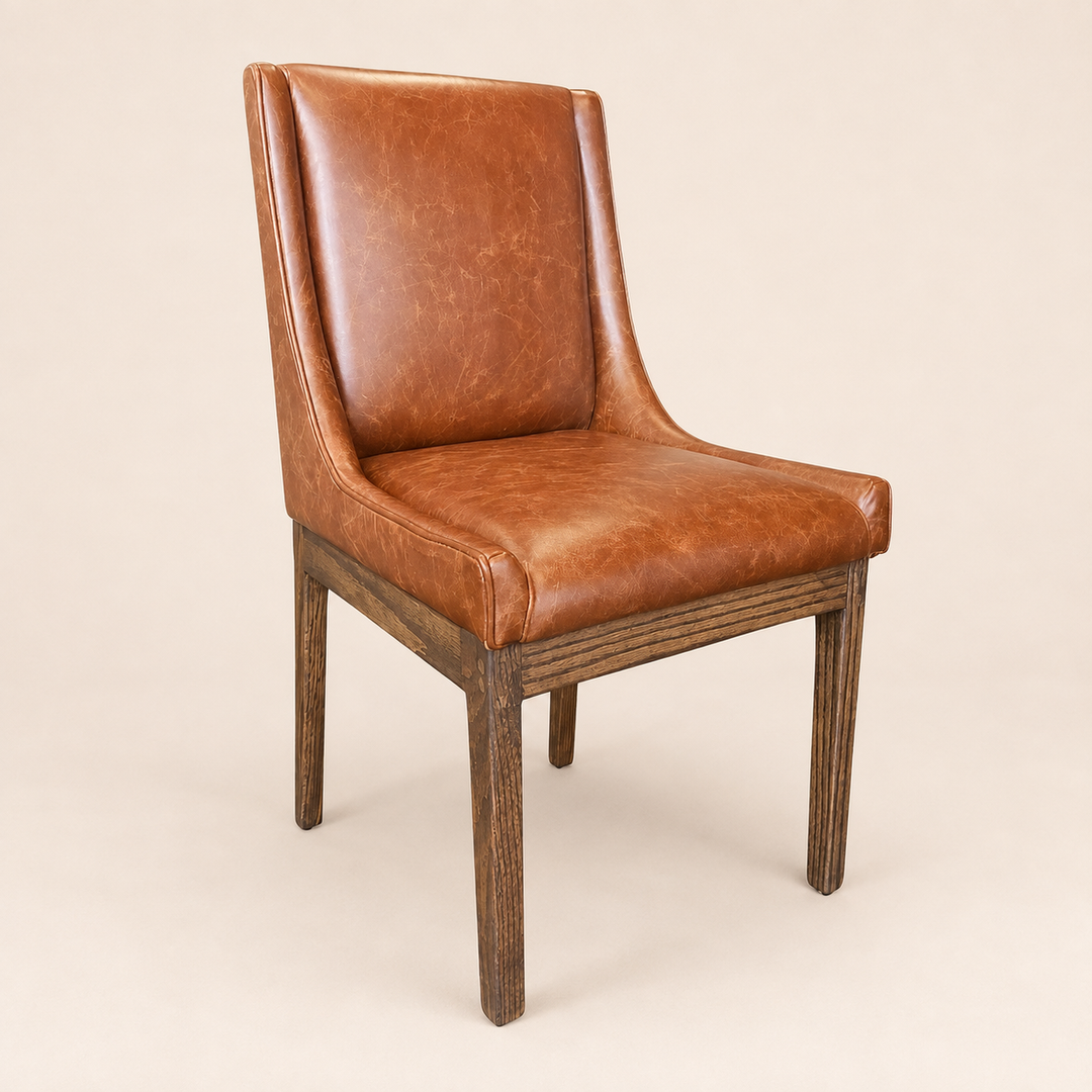 Nasira Chair Oak in Full Grain Leather colour Harness
