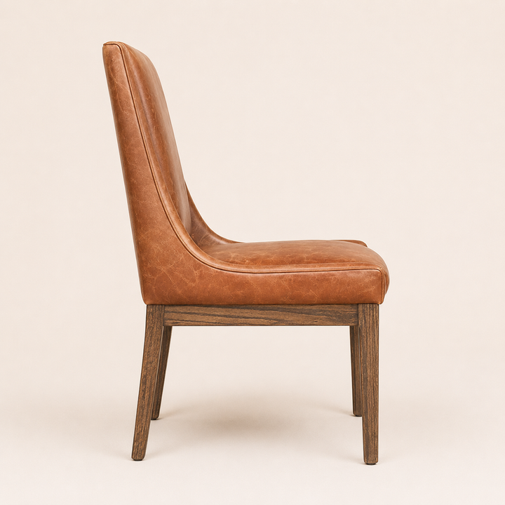 Nasira Chair Oak in Full Grain Leather colour Harness