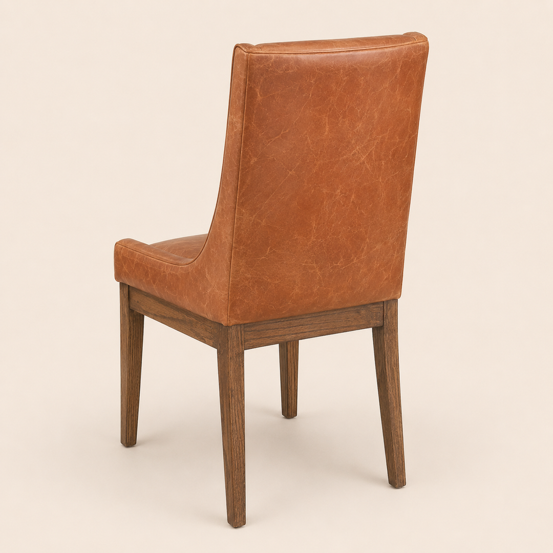 Nasira Chair Oak in Full Grain Leather colour Harness