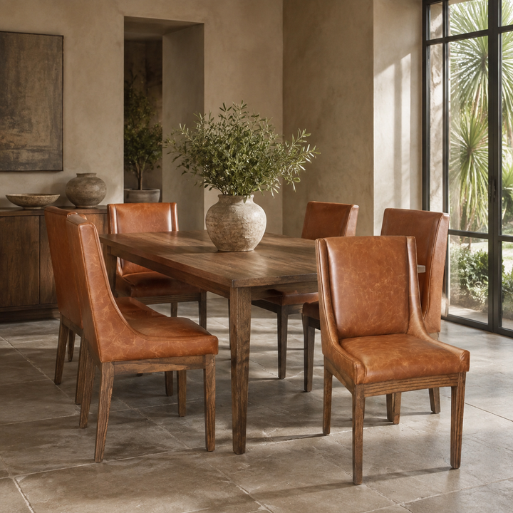 Nasira Chair Oak in Full Grain Leather colour Harness