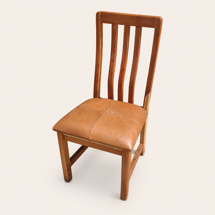 York Kiaat Classic Chair in Whiskey Leather