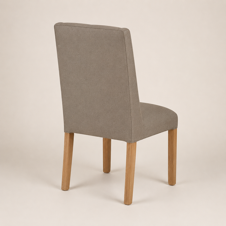 Windsor Deep Button Oak Upholstered Chair
