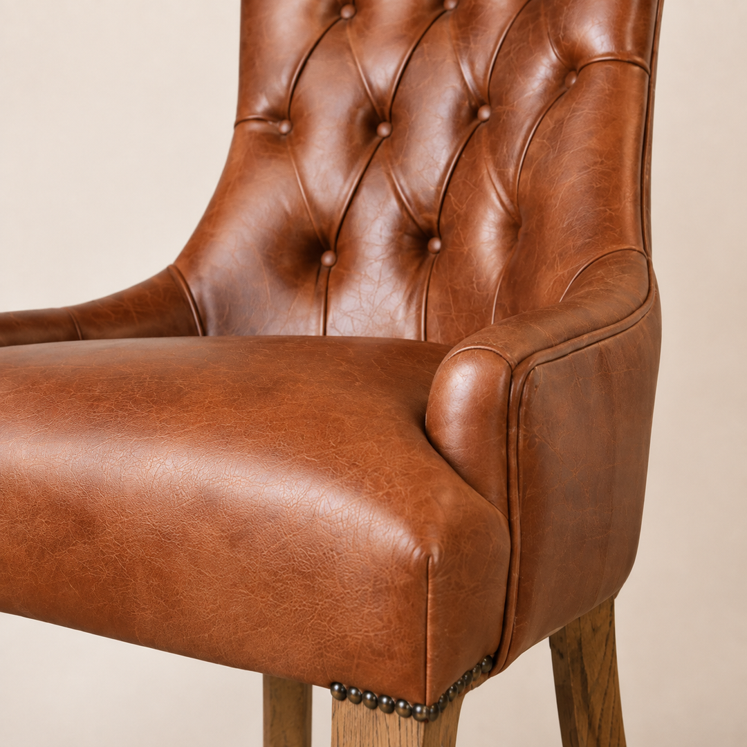 Oxford Oak Executive Chair with full Grain leather