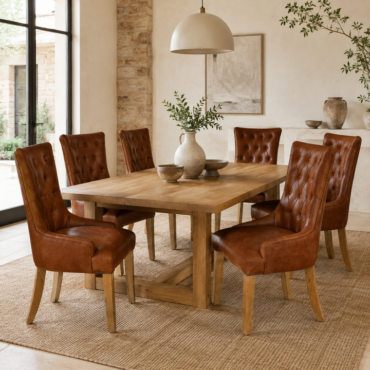 Oxford Oak Executive Chair with full Grain leather
