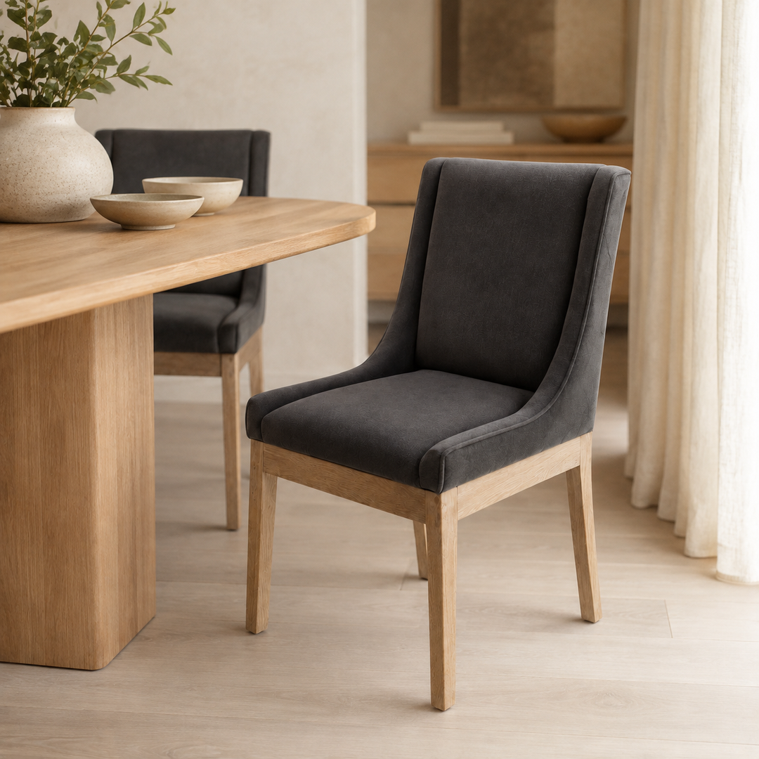 Nasira Solid Oak Chair – Rubio Monocoat Cotton White