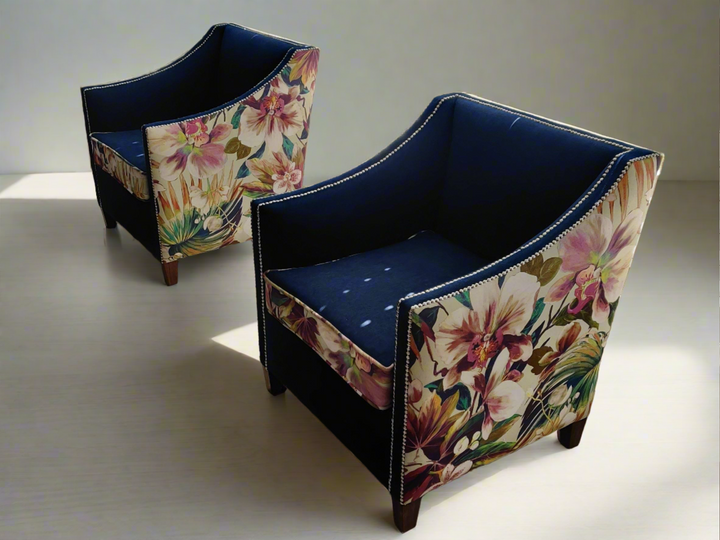 Low back studded chair