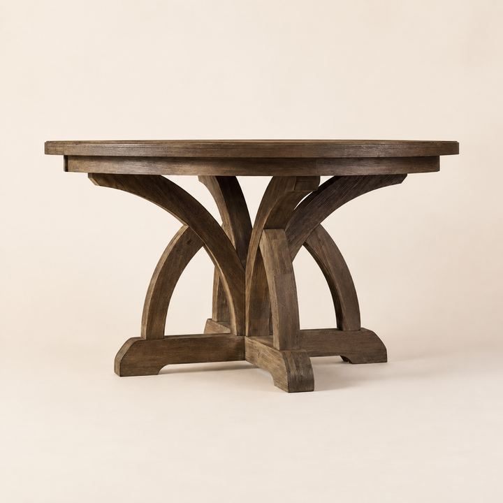 Arizona solid Oak round dining table 1600 mm diameter
