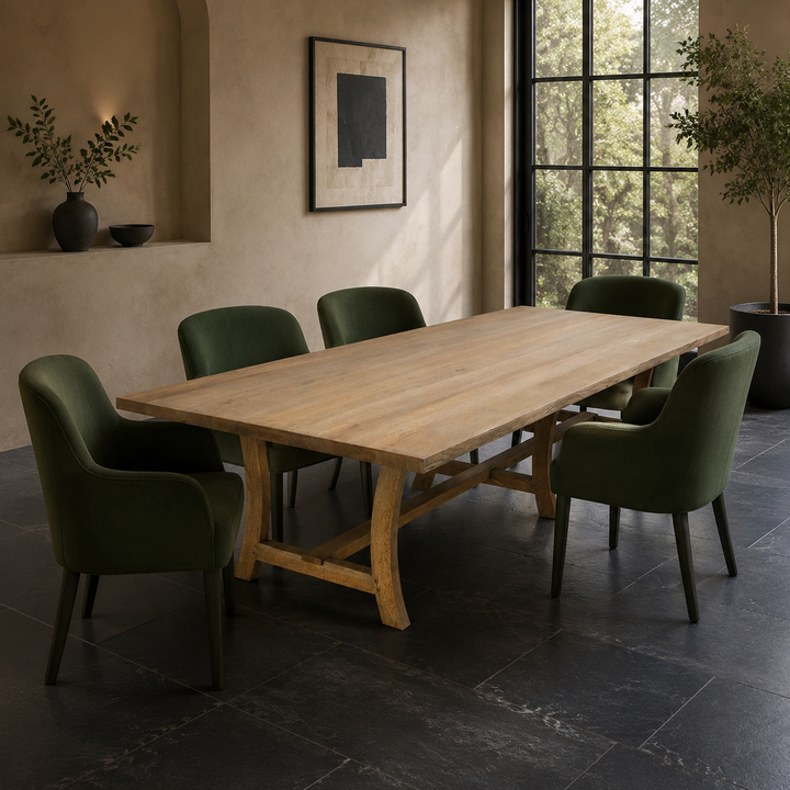 Kansas Oak Leg Dining Table 3000x1100mm
