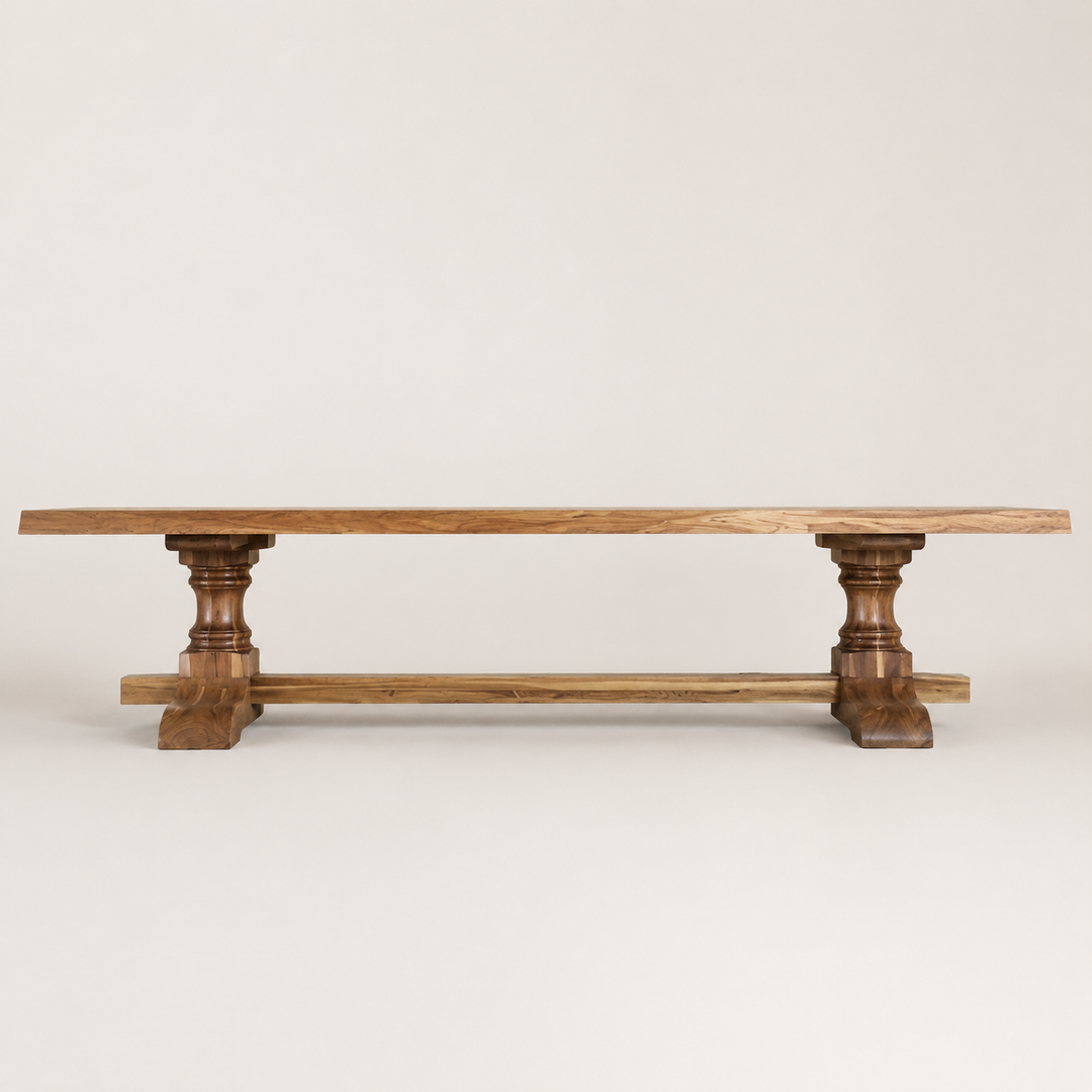 Kiaat Centre Turned Leg Table
