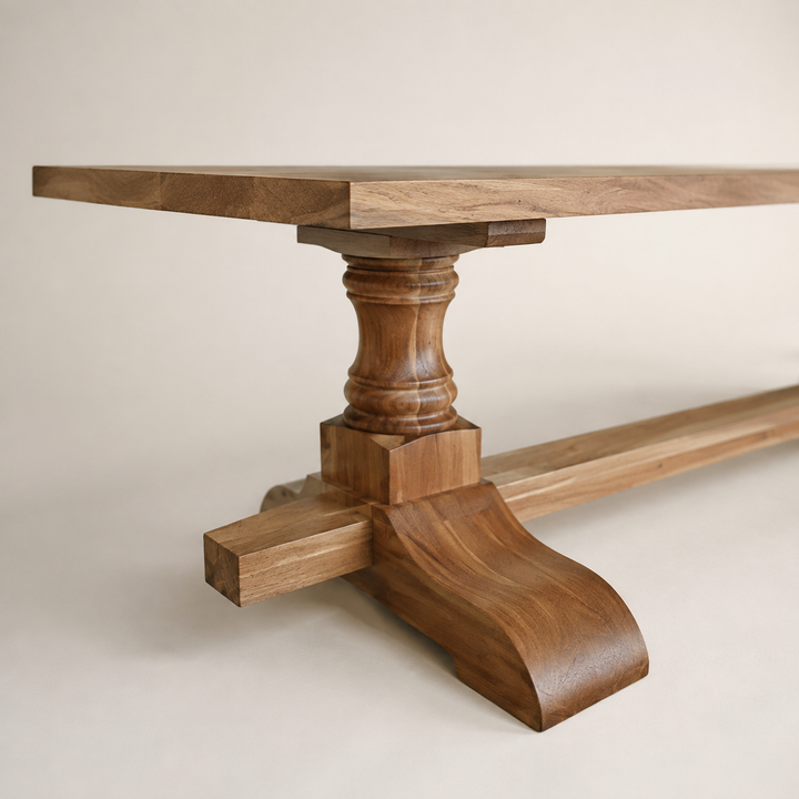 Kiaat Centre Turned Leg Table