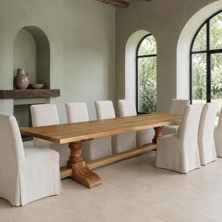 Kiaat Centre Turned Leg Table