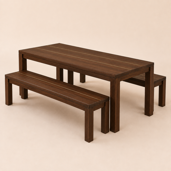 Kiaat Straight Leg Dining Table
