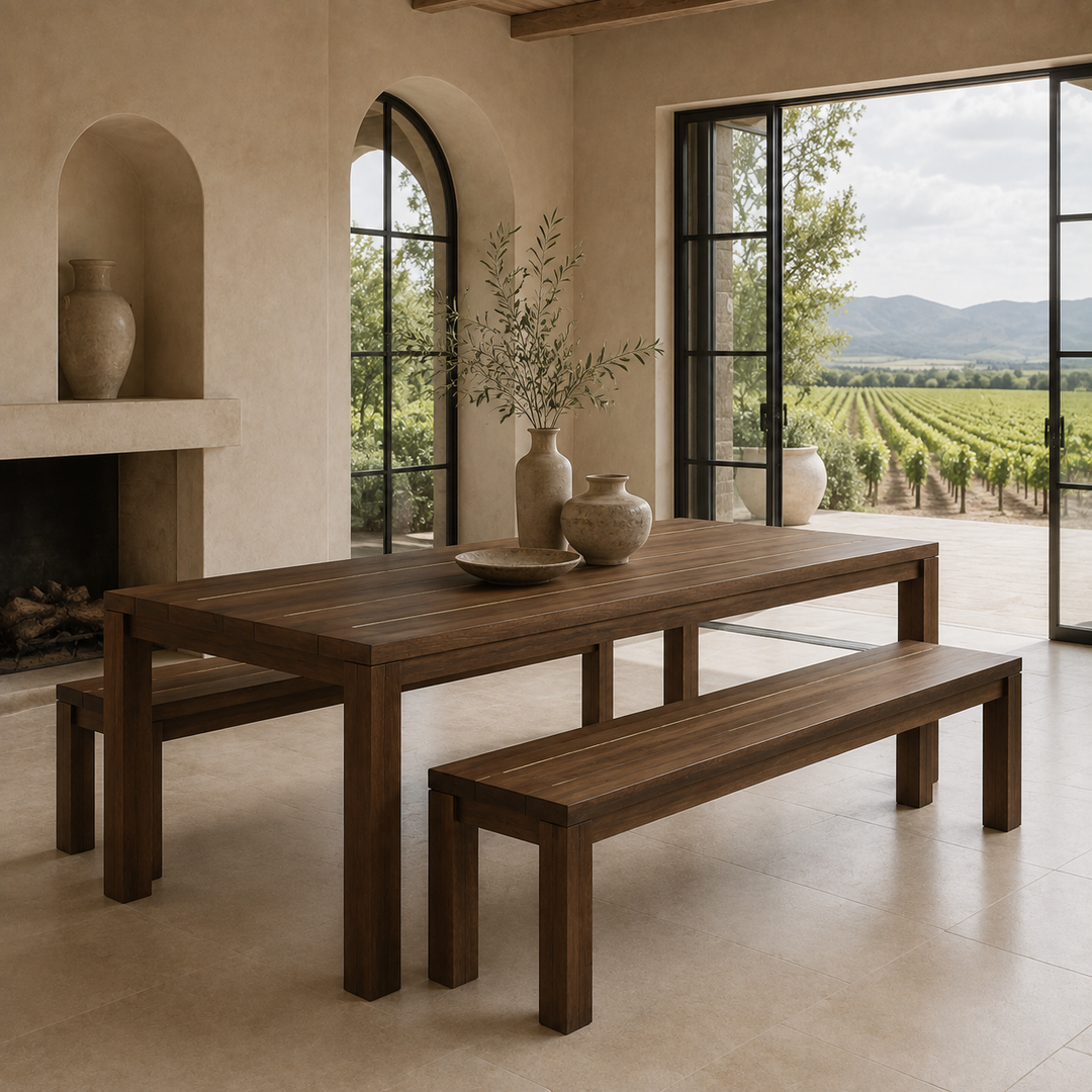 Kiaat Straight Leg Dining Table