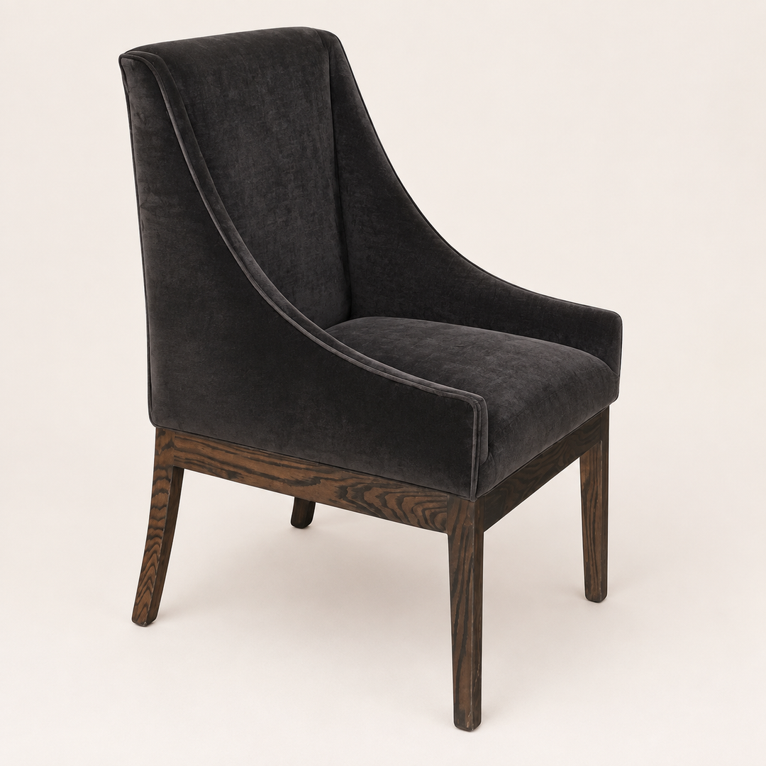 Lincon handcrafted solid-timber chair with custom upholstery