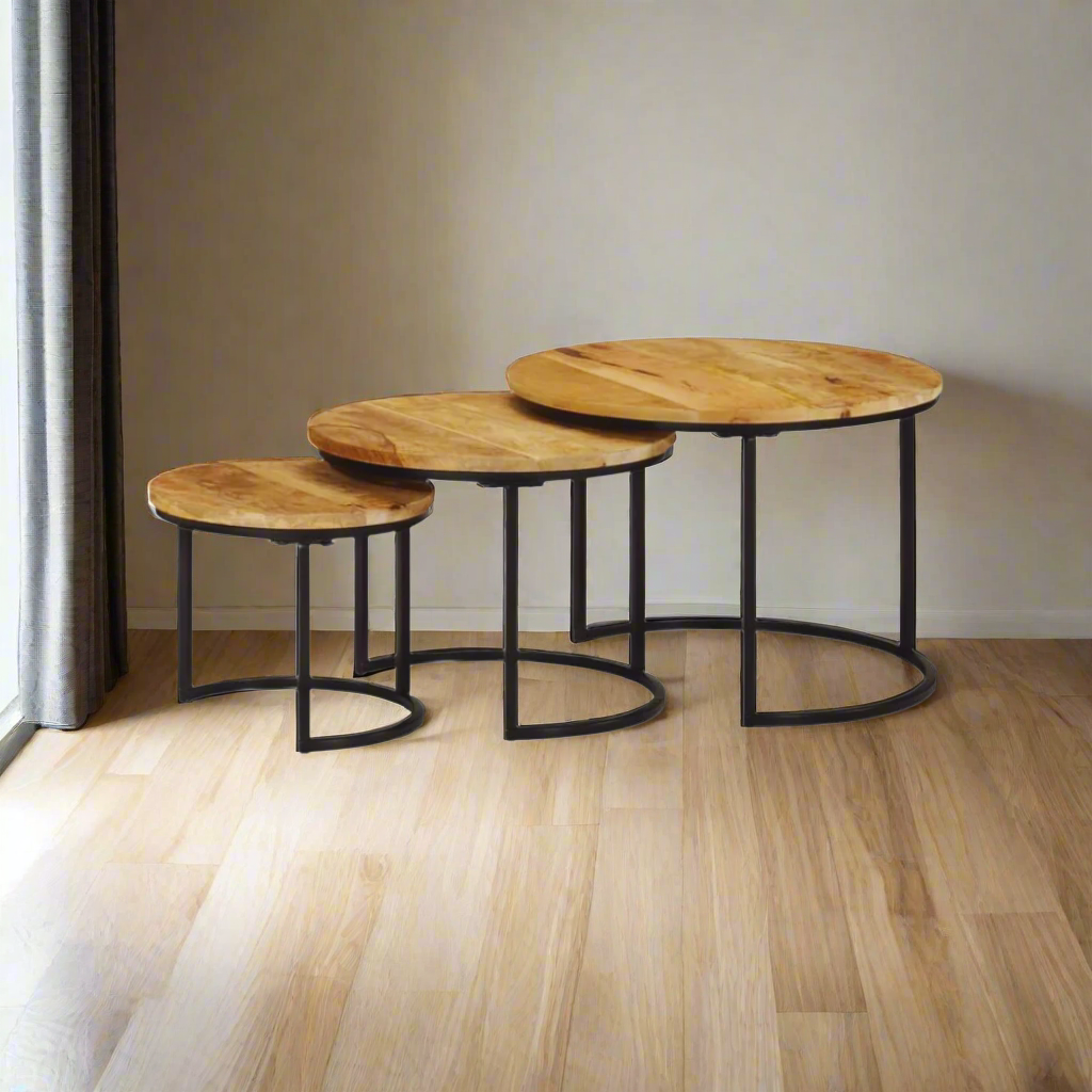 Nesting&nbsp; Coffee Table&nbsp; - Customize Your Space
Elevate Your Home Decor with Versatile Style
Discover the ultimate combination of form and function with our Nesting Table Stands. Featuring sturdy construction, interchangeable trays, and space-saving design, these stands seamlessly blend style and practicality.