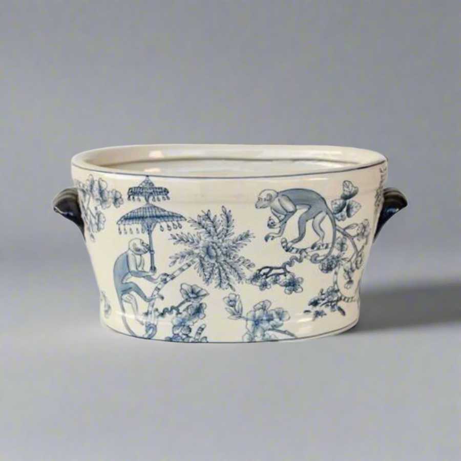 Large Blue Monkey Footbath Planter
Unleash the fun in your outdoor space with our Large Blue Monkey Footbath Planter! This vibrant resin planter features a playful monkey design that's sure to bring a smile to your face. With its spacious interior, you can showcase your favorite plants or flowers, adding a pop of color and personality to your patio, garden, or deck. Unique Boys