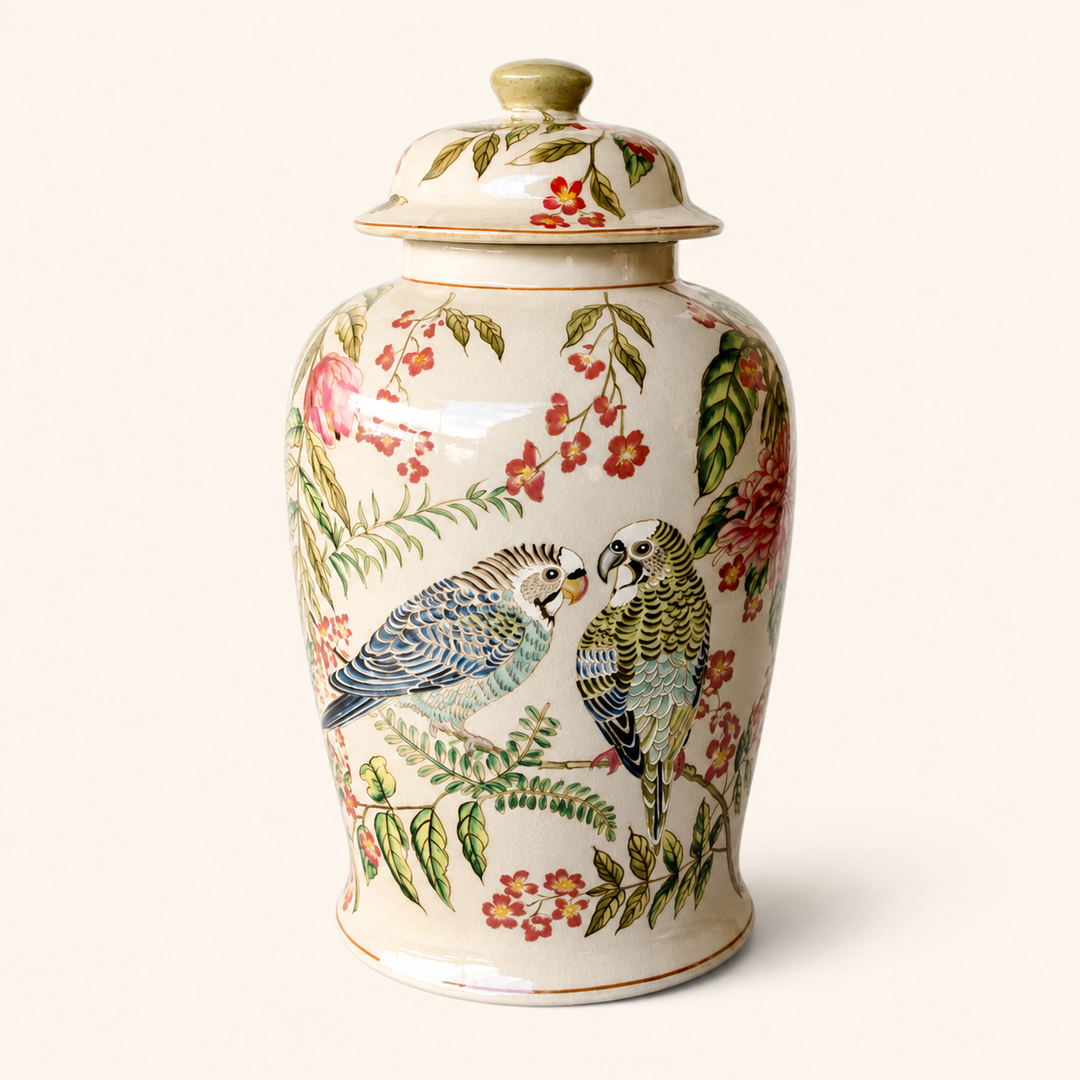Large Budgie Ginger Jar
