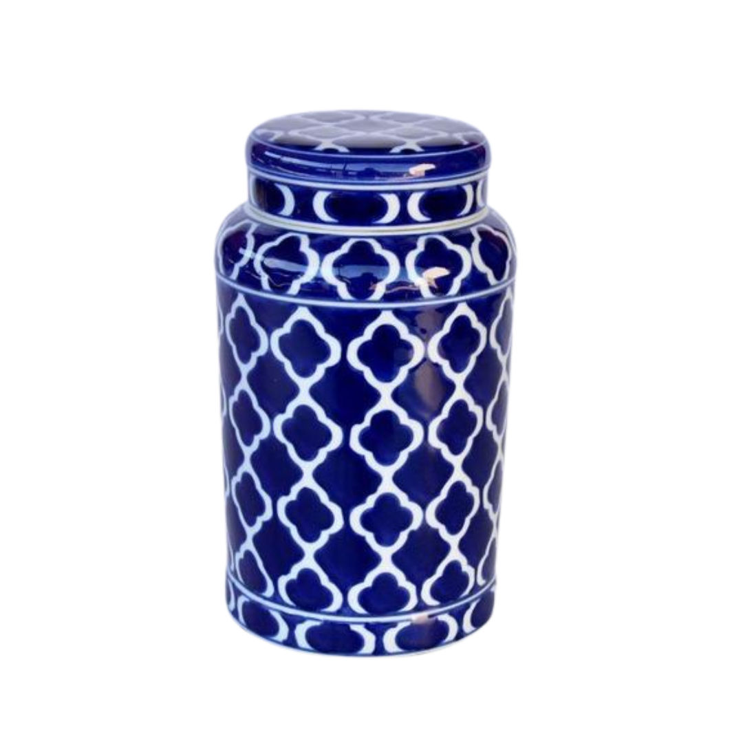 Elegant Large Geo Blue  White Jar with Lid
Elevate your home decor with this stunning Large Geo Blue &amp; White Jar with Lid, measuring 28x16cm. Its geometric design and classic blue and white hues create a sophisticated look that adds a touch of refinement to any room. The jar offers ample storage space, making it perfect for storing small items, candies, or trinkets. unique boys 