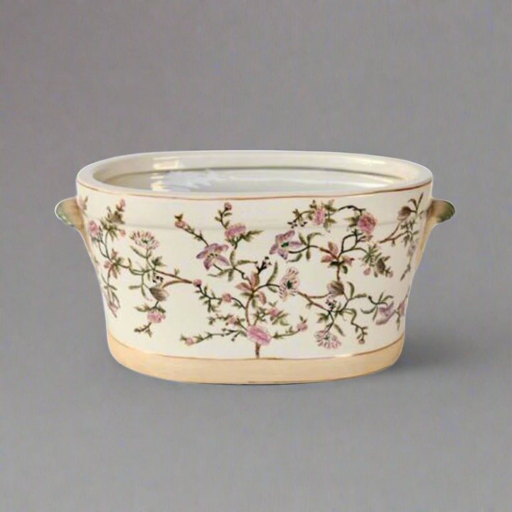 Large Pink Floral FootBath &amp; Planter
Indulge in dual-purpose luxury with our stunning Large Pink Floral Foot Bath &amp; Planter! This exquisite ceramic piece seamlessly transitions from a relaxing foot soak to a stylish planter, elevating any space with its elegant design.Unique Boys.