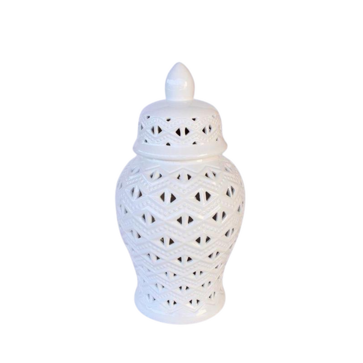 Majestic Large White Cut-Out Ginger Jar
Elevate your home decor with our stunning Large White Cut-Out Ginger Jar, measuring 47x23cm. This exquisite piece combines classic elegance with intricate cut-out designs, creating a beautiful visual effect that adds sophistication to any room.
Dual-Purpose Design
Not only is this jar a stunning decorative piece, but it's also functional. Use it to store small items like candies, cookies, or trinkets, or showcase it Unique boys 