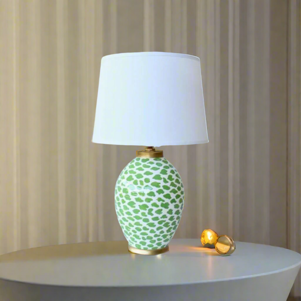 Unique Boys Interiors Lime Green &amp; White Blob Lamp Base
Elevate your home decor with our show-stopping Lime Green &amp; White Blob Lamp Base, expertly crafted by Unique Boys Interiors. This one-of-a-kind lamp features a playful blob design that adds a pop of color and whimsy to any room, paired with an elegant off-white shade that creates a harmonious balance.Unique Boys.