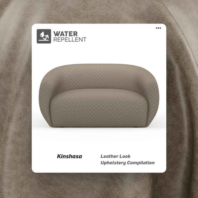 Introducing the Kinshasa Collection
Discover the ultimate blend of style and practicality with Mercis Kinshasa, a luxurious water-repellent upholstery fabric that mimics the look and feel of leather, without the high maintenance. Our Kinshasa collection offers a sophisticated and durable solution for all your upholstery needs.
Elevate Your Interior with Mercis Kinshasa
Featuring two stunning designs: Kinshasa Plain and Kinshasa Quilted. Both designs boast a leather-like appearance.Unique Boys.