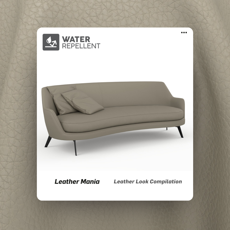 Mercis Leather Mania Look Water Repellent Upholstery Leather per Meter.Introducing Leather Mania: Elevate Your Interior with Style and Durability
Discover the ultimate PVC leather look compilation, featuring four distinct leather effects and 92 stunning color options. Leather Mania combines elegance and durability, perfect for upholstery projects that require both style and substance. Unique Boys.