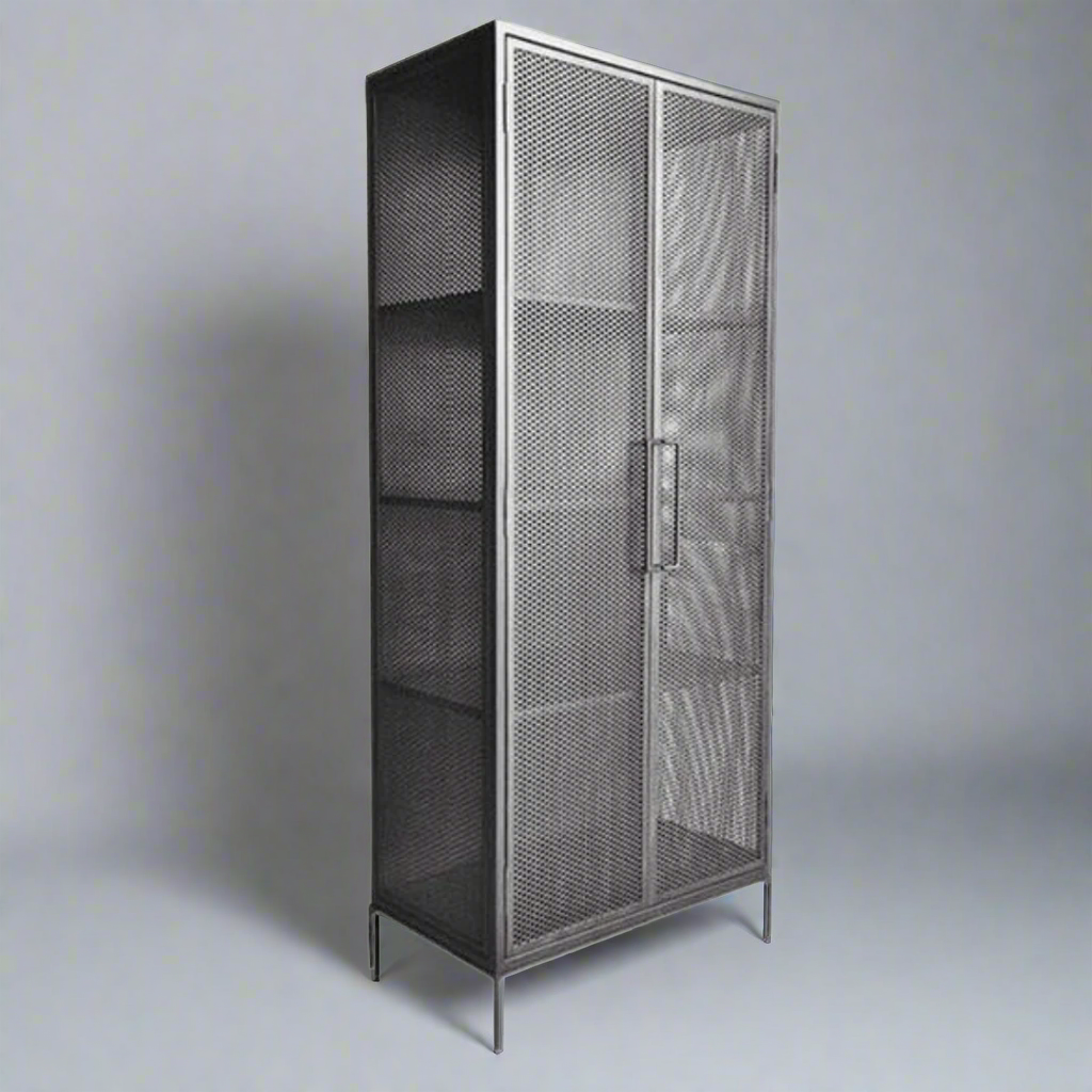 Metal Mash Wire Cabinet 800L X 400D X 2100H
Elevate your dining experience with our custom-made Metal Mash Wire Cabinet 800L X 400D X 2100H, expertly crafted in sleek matt black metal. Unique Boys.