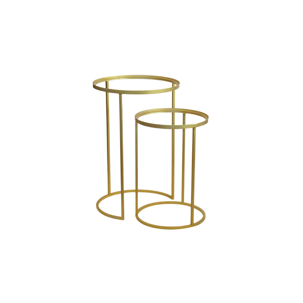Nesting Table Stands Gold - Customize Your Space
Elevate Your Home Decor with Versatile Style
Discover the ultimate combination of form and function with our Nesting Table Stands. Featuring sturdy construction, interchangeable trays, and space-saving design, these stands seamlessly blend style and practicality.
Key Features:
Durable Construction: Built to last
Interchangeable Trays: Effortless restyling
Nesting Design: Space-saving convenience
Customizable: Choose from various tray www.uniqueboys.co.za