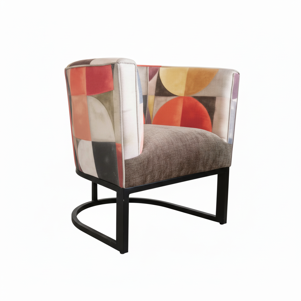 Metal Tub Chair
Timeless Comfort and Style
Elevate your living space with this expertly crafted Metal Tub Chair. This chair boasts a sturdy metal frame, ensuring durability and longevity. The seat is upholstered in premium Stuart Graham fabric, combining comfort and style.
