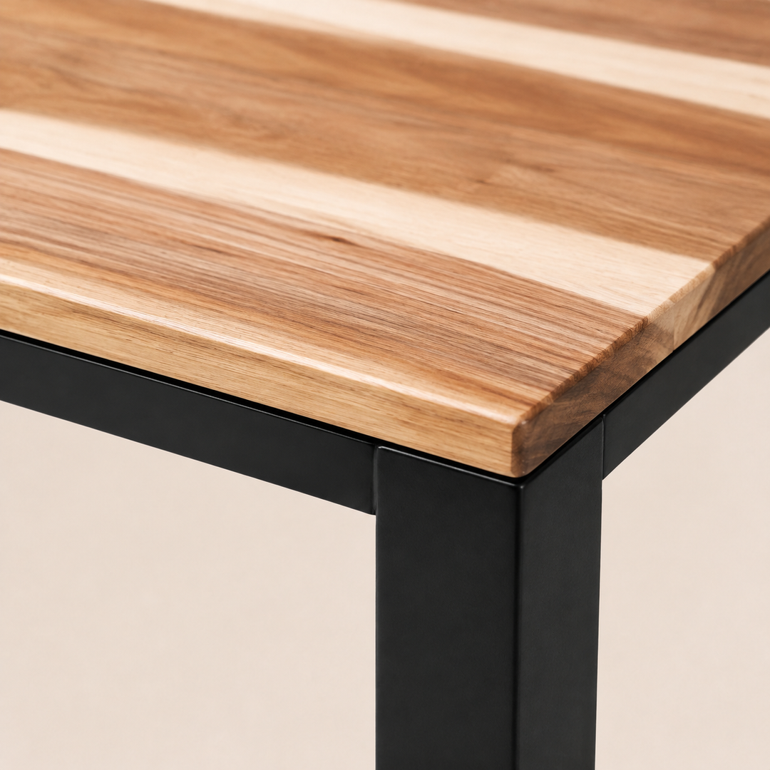 Bespoke 2100 mm solid Kiaat dining table handcrafted in South Africa