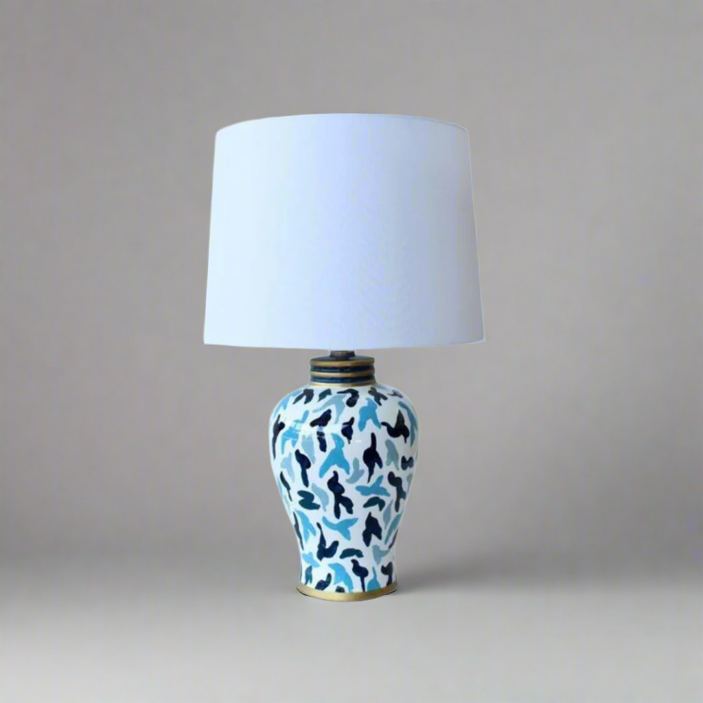Unique Boys Interiors Navy &amp; Blue Design Lamp Base
Elevate your home decor with our stunning Navy &amp; Blue Design Lamp Base from Unique Boys Interiors. Expertly handcrafted to perfection, this lamp features a sophisticated navy and blue design that adds a touch of elegance to any room. Paired with an off-white shade, this lamp base creates a striking contrast that brings out the rich colors and intricate details.www.uniqueboys.co.za