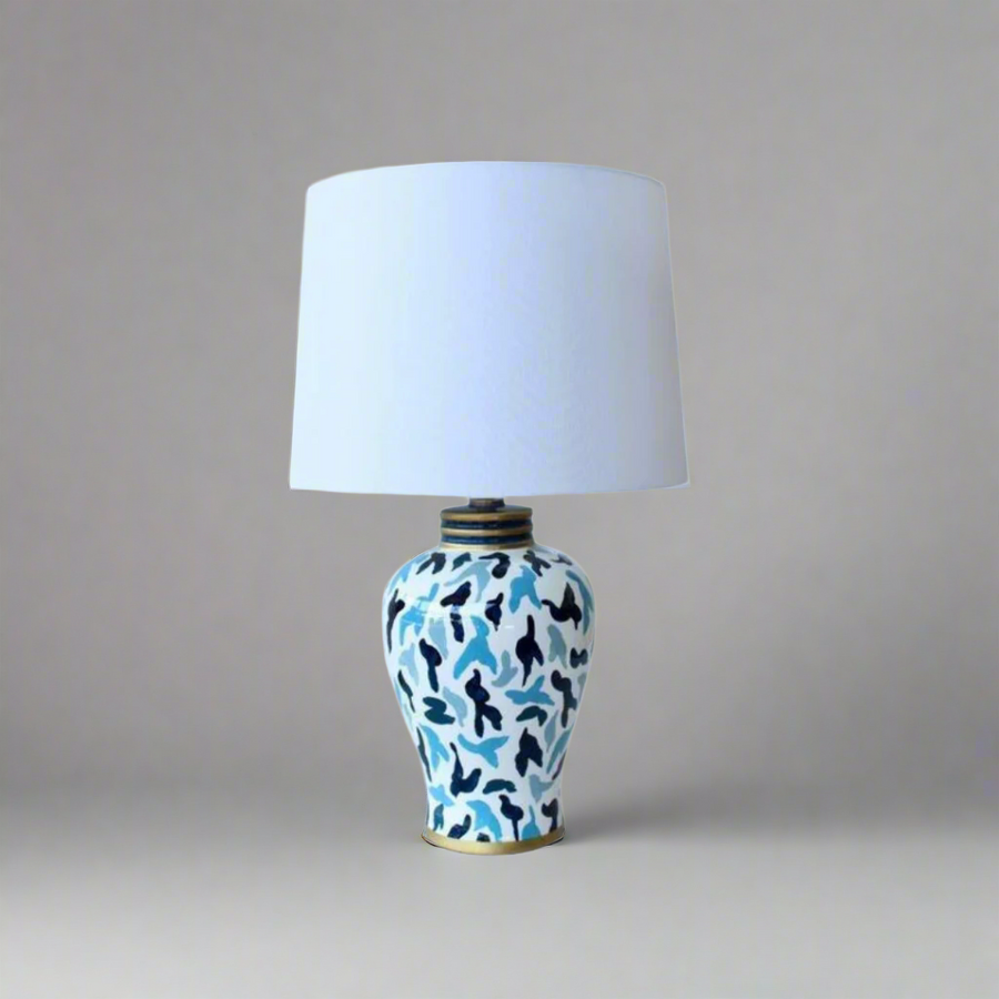 Unique Boys Interiors Navy &amp; Blue Design Lamp Base
Elevate your home decor with our stunning Navy &amp; Blue Design Lamp Base from Unique Boys Interiors. Expertly handcrafted to perfection, this lamp features a sophisticated navy and blue design that adds a touch of elegance to any room. Paired with an off-white shade, this lamp base creates a striking contrast that brings out the rich colors and intricate details.www.uniqueboys.co.za