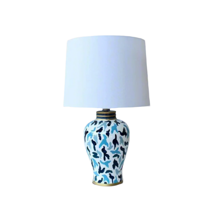 Unique Boys Interiors Navy &amp; Blue Design Lamp Base
Elevate your home decor with our stunning Navy &amp; Blue Design Lamp Base from Unique Boys Interiors. Expertly handcrafted to perfection, this lamp features a sophisticated navy and blue design that adds a touch of elegance to any room. Paired with an off-white shade, this lamp base creates a striking contrast that brings out the rich colors and intricate details.www.uniqueboys.co.za