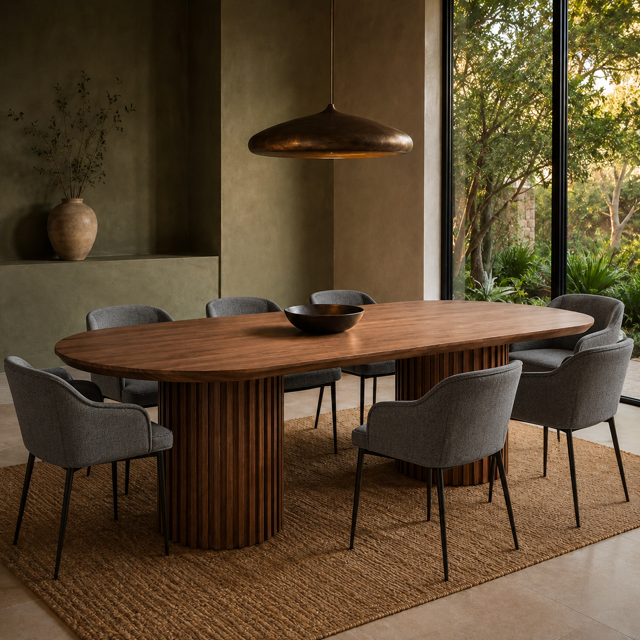 Bespoke solid Kiaat dining table handcrafted in South Africa
