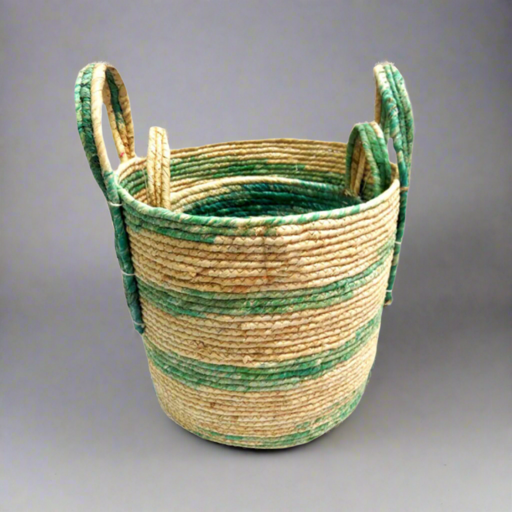 Product Details: Peridot Set Of 2 Baskets
Description
Add a touch of natural elegance to your home with the Peridot Set Of 2 Baskets. Expertly crafted from natural materials, these baskets offer both functionality and style. Perfect for organizing your space, they feature beautiful aqua stripes and woven handles.
