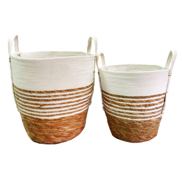 Product Details: Peregrine Baskets S/2
Description
Add a touch of natural elegance to your home with the Peregrine Baskets S/2. Expertly crafted from natural materials, these baskets offer both functionality and style. Perfect for organizing any space, they feature beautiful stripes and woven handles.