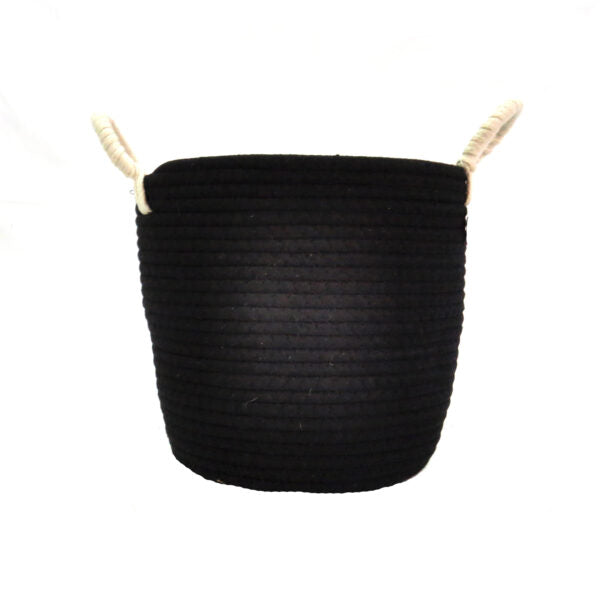 Elevate Your Home Decor with the Exquisite Ethio Basket 25x25
Add a touch of modern elegance and sophistication to your space with our expertly woven Ethio Basket 25x25. Measuring 25cm in height and width, this stunning basket features a beautiful black cotton weave design with crisp white handles, perfect for adding a sleek and refined touch to any room.
Perfect Blend of Style and Functionality