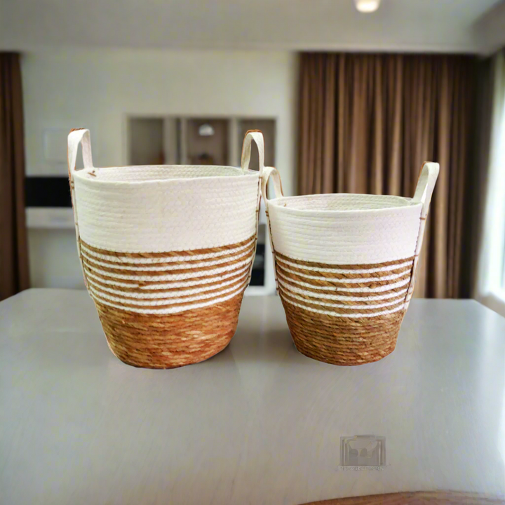 Product Details: Peregrine Baskets S/2
Description
Add a touch of natural elegance to your home with the Peregrine Baskets S/2. Expertly crafted from natural materials, these baskets offer both functionality and style. Perfect for organizing any space, they feature beautiful stripes and woven handles.
