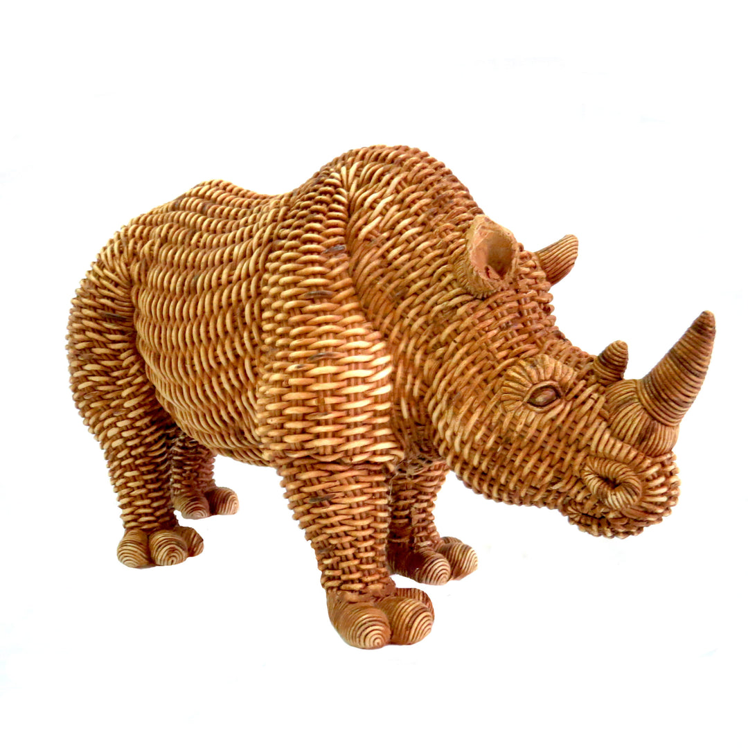 Bring the majesty of the wild into your home with Phoenix The Rhino, a stunning decorative piece. This beautifully crafted rhino figurine measures 30.5cm in length and 16.5cm in height, making it a striking addition to any room.
Product Specifications:
Size: 30.5cm (length) x 16.5cm (height)
Weight: 830g
Finish: Natural-colored with a stunning weave finish unique boys 