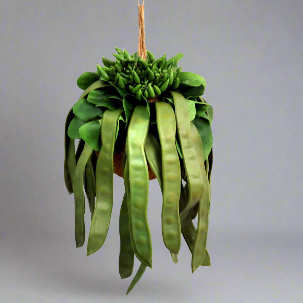 Bring a touch of natural beauty to your space with our lifelike Pod Plant Ball. Made from high-quality materials, this artificial plant requires zero maintenance, making it perfect for those who struggle to keep plants alive.