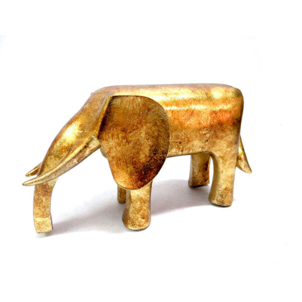 Hendrix Gold Elephant Sculpture - Elegant Modern Decor
Elevate your home decor with the stunning Hendrix Gold Elephant Sculpture, a masterpiece of modern design. Measuring 22cm x 8.5cm x 12.4cm, this beautiful gold elephant features sleek lines and a luxurious finish, adding a touch of sophistication to any room.