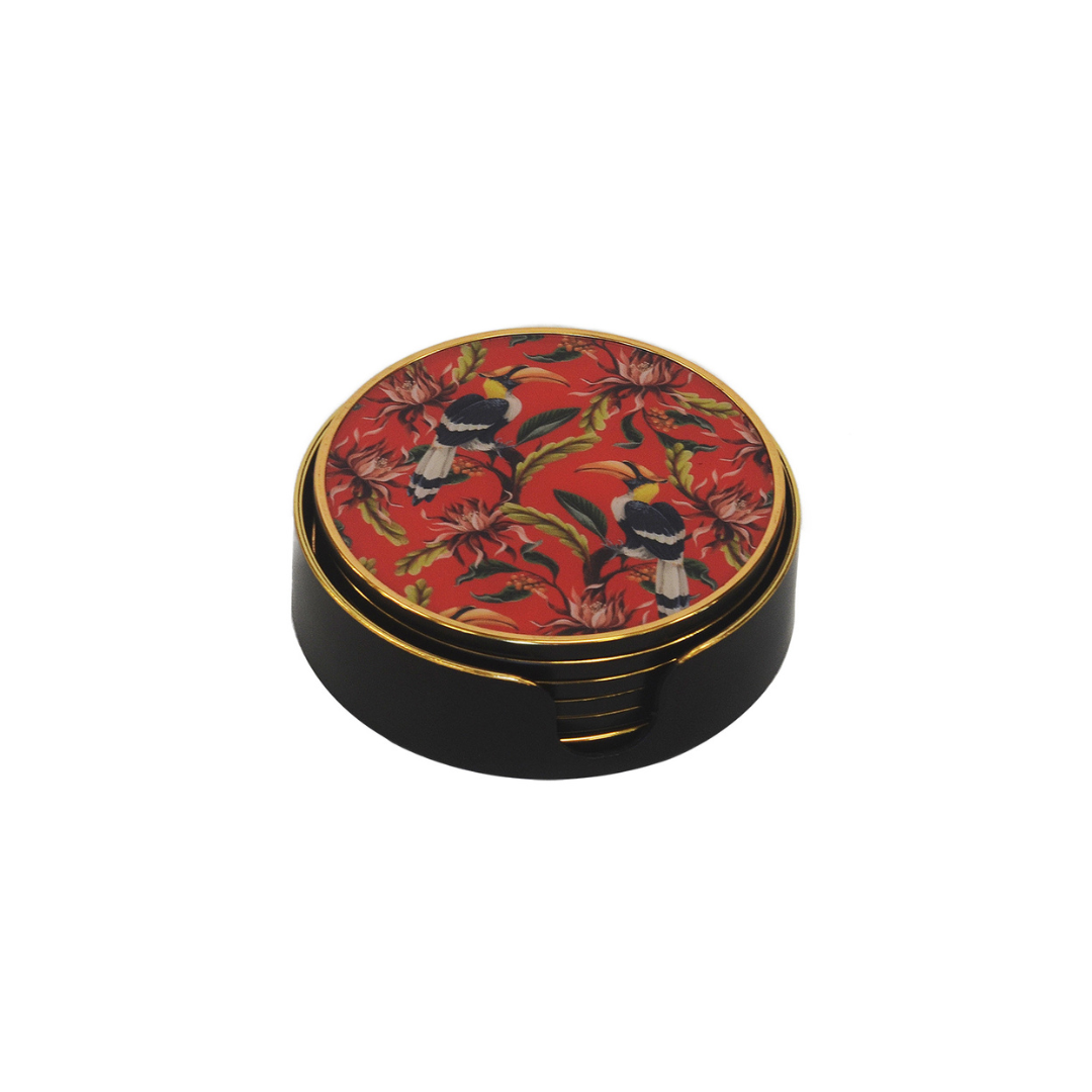 Coaster Round Red Toucan Set of 6
Add a pop of colour and sophistication to your home decor with this set of six round coasters featuring an eye-catching red toucan design. Constructed with premium, long-lasting materials, these coasters offer exceptional protection and longevity for your surfaces. unique boys 