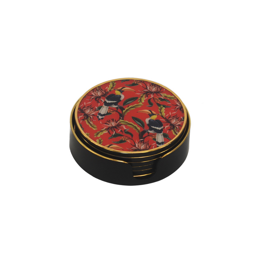 Coaster Round Red Toucan Set of 6
Add a pop of colour and sophistication to your home decor with this set of six round coasters featuring an eye-catching red toucan design. Constructed with premium, long-lasting materials, these coasters offer exceptional protection and longevity for your surfaces. unique boys 