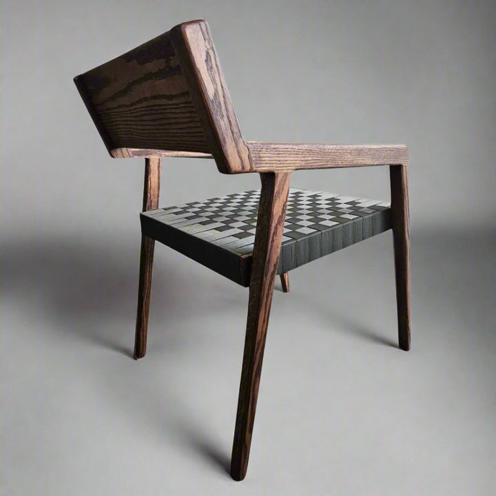 Introducing the Red Oak Ronaldo chair With Fabric Straps - a luxurious and stylish addition to any home or office. Crafted from the finest solid Red Oak Ronaldo chair with Fabric Straps, this chair exudes elegance and sophistication. With a wide range of leather and fabric options available, you can customize the chair to suit your individual taste and preferences.