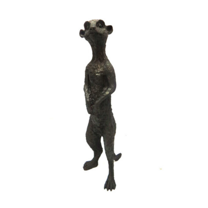 Riki Tiki Meerkat
Meet Riki Tiki Meerkat, the perfect addition to your home. Standing at 36.5cm tall and 11.5cm wide, this hand-cast meerkat is made from solid, recycled Earth Kind resin. With its beautiful bronze finish and unique meerkat-ish expression, this product not only adds African charm but also supports sustainable practices.